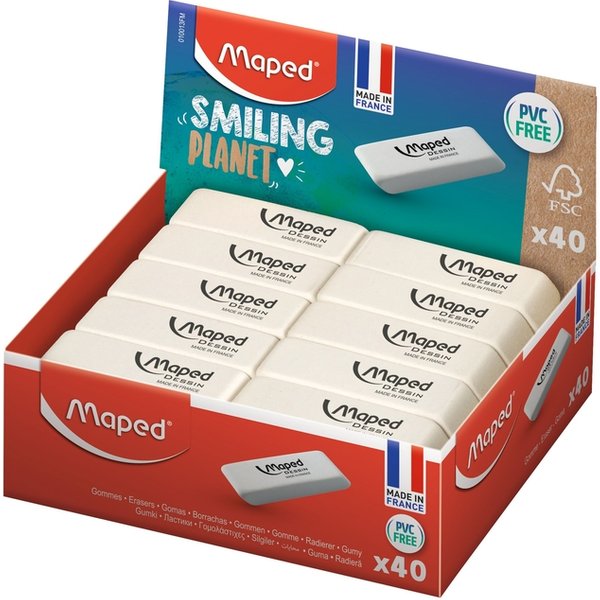 Gum Maped Smiling Planet Dessin wit