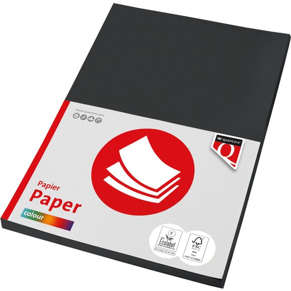 Kopieerpapier Quantore Colour A4 120gr zwart 100 vel
