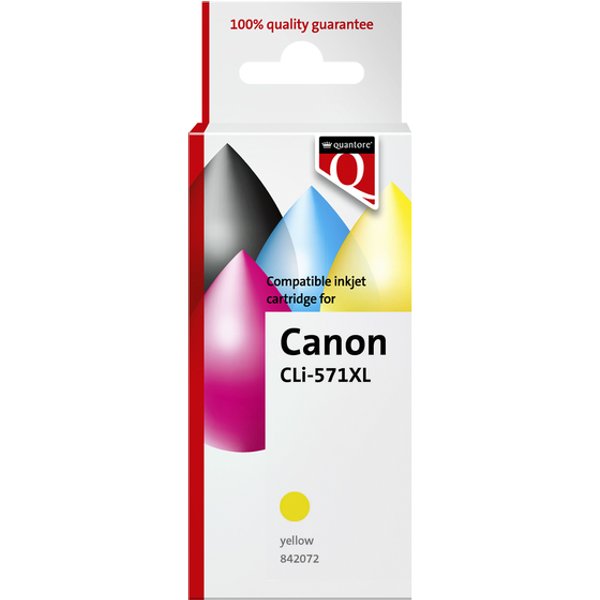 Inktcartridge Quantore alternatief tbv Canon CLI-571XL geel