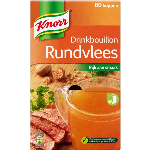 Drinkbouillon Knorr rundvlees 80 stuks