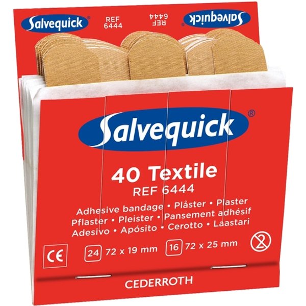 Pleisters Salvequick navulling textiel 6x 40 stuks