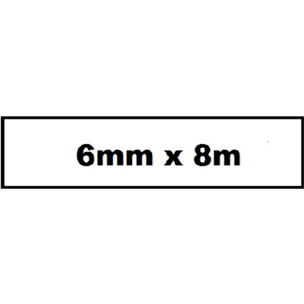 Labeltape Quantore TZe-211 6mmx8m zwart op wit