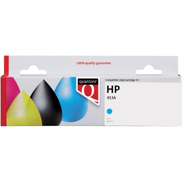 Inktcartridge Quantore alternatief tbv HP F6T77AE 913A blauw