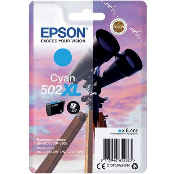 Inktcartridge Epson 502XL T02W2 blauw