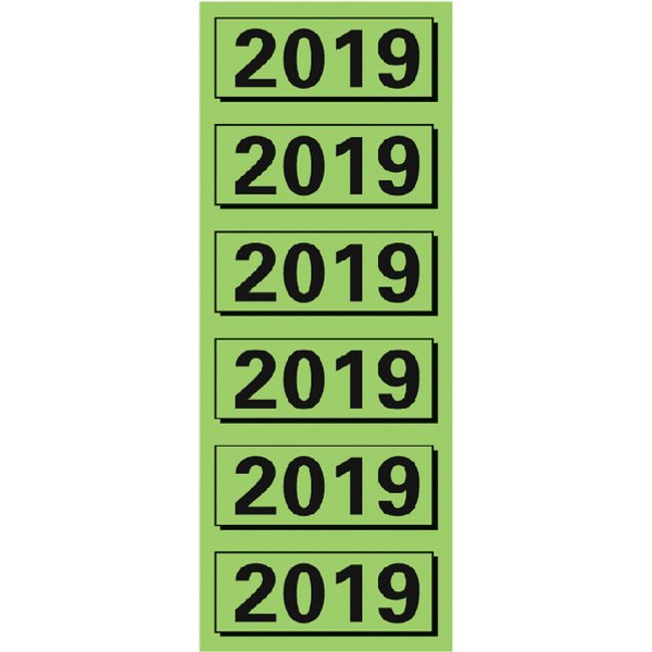Rugetiket Elba 2019 57x25mm groen 120 stuks