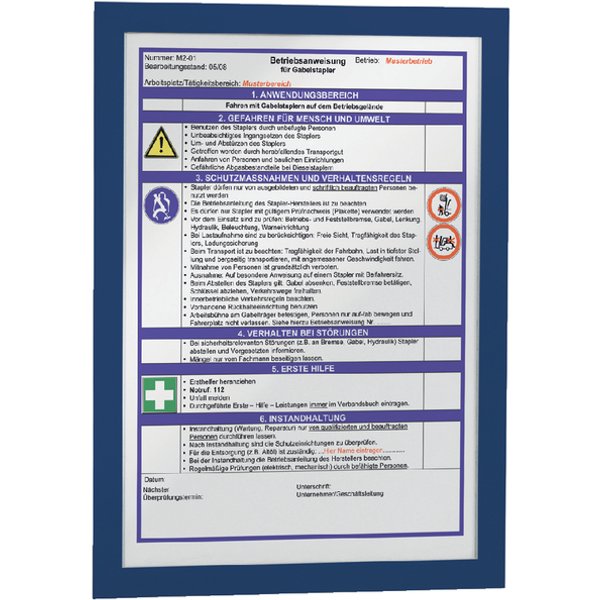 Duraframe Durable 487207 A4 donkerblauw 2 stuks