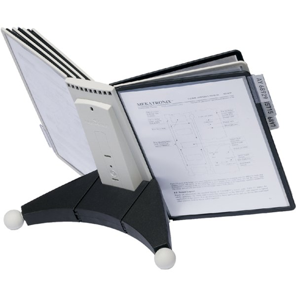 Bureaustandaard Durable 5632 Sherpa met 10-tassen zwart/grijs