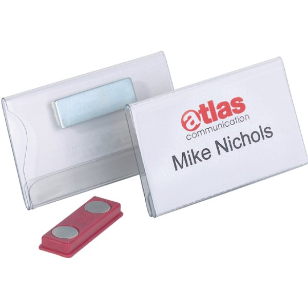 Badge Durable 8116 vlak met magneet 40x75mm