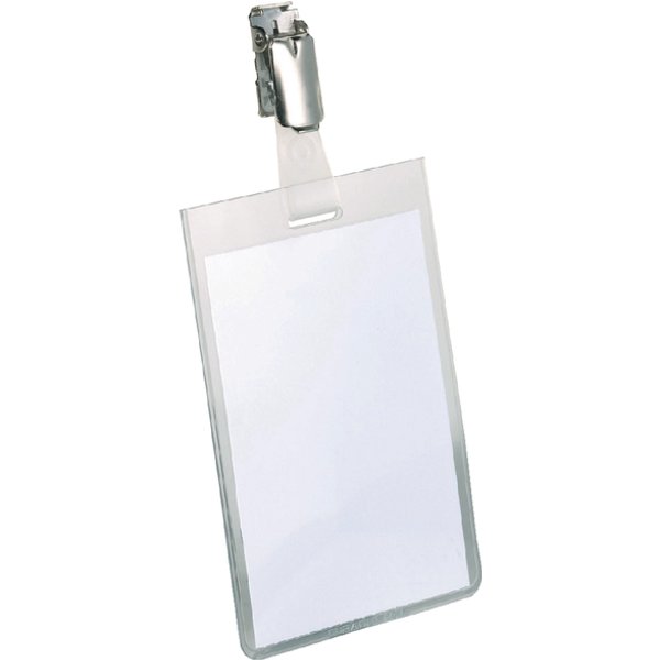 Badge Durable 8002 met clip staand gesloten 90x60mm