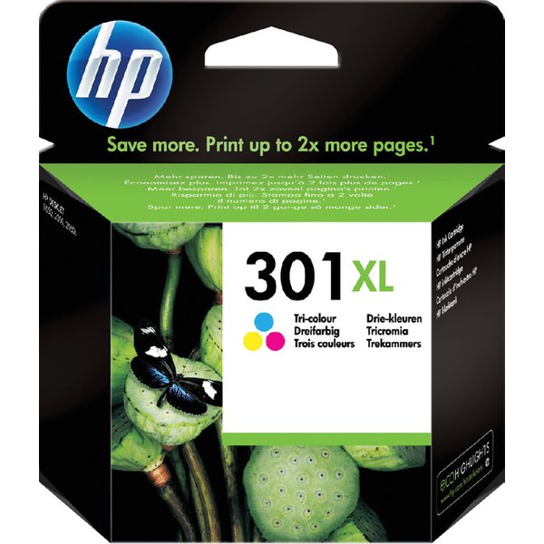 HP 301XL Inktcartridge Origineel Cyaan, Magenta, Geel CH564EE Inkt