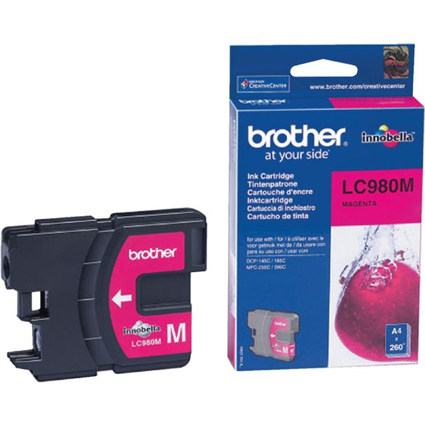 Inktcartridge Brother LC-980M rood