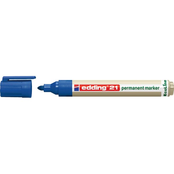 Viltstift edding 21 EcoLine rond blauw 1.5-3mm
