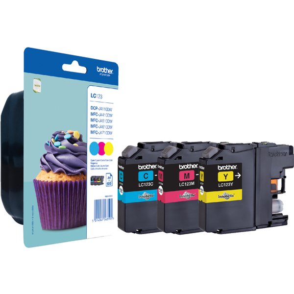 Inktcartridge Brother LC-123RBWBP 3 kleuren