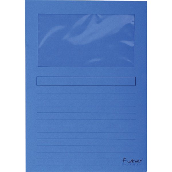 Venstermap Exacompta Forever L-model 120gr donkerblauw 100 stuks