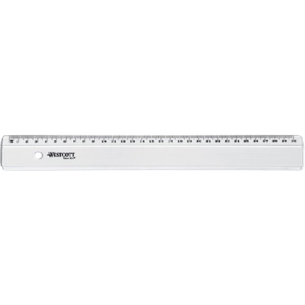 Liniaal Westcott basic kunststof 30cm transparant