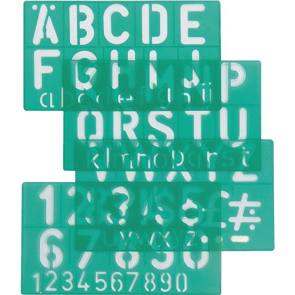 Lettersjabloon Linex hoofletters/letters/cijfers 50mm