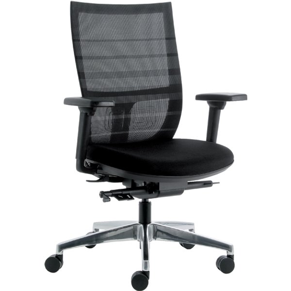 Bureaustoel Euroseats Curve Deluxe zwart