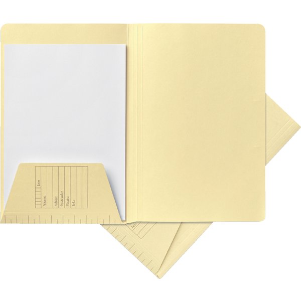 Dossiermap Djois A4 1 klep 160gr lichtgeel