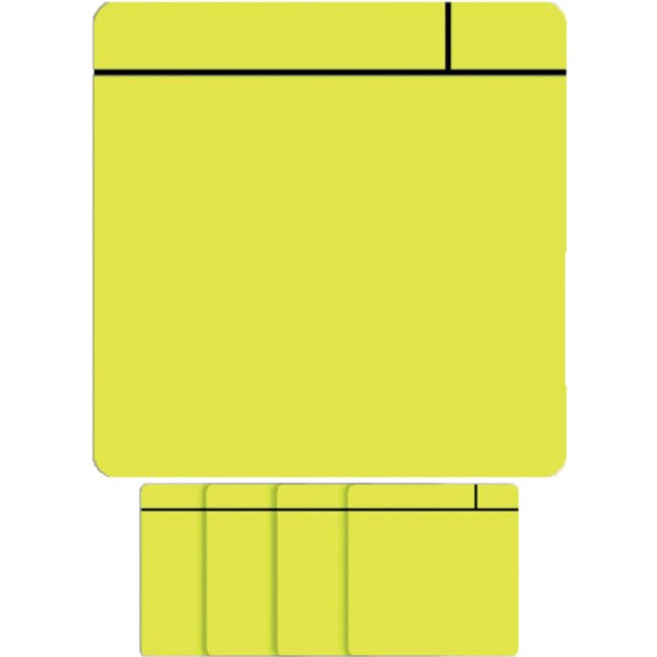 Magneet scrum 75x75mm geel 5 stuks