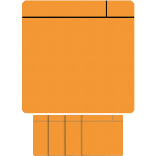 Magneet scrum 75x75mm oranje 5 stuks