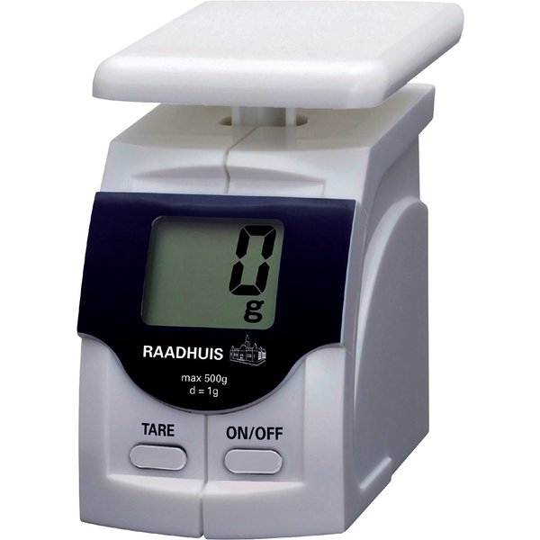 Briefweger Raadhuis tot 500 gram kunststof wit
