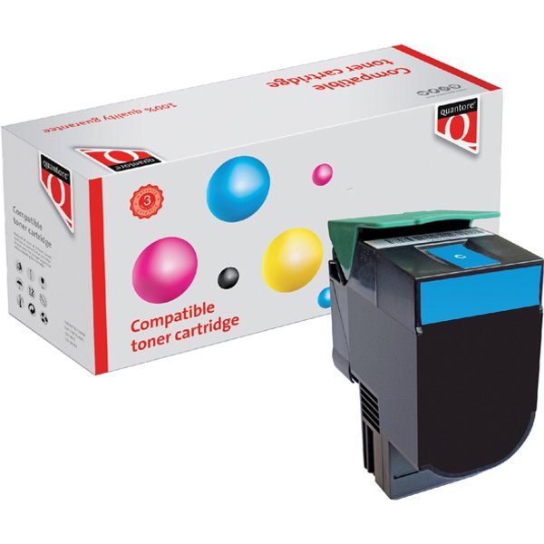 Tonercartridge Quantore alternatief tbv Lexmark C540H1CG blauw