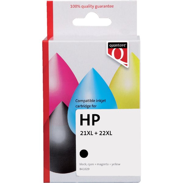 Inktcartridge Quantore alternatief tbv HP C9351CE C9352CE 21XL 22XL zwart