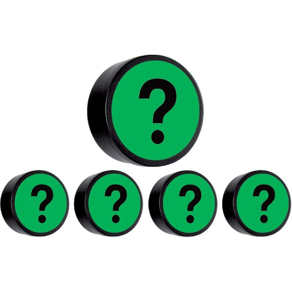 Magneet vraagteken 35mm groen 5 stuks