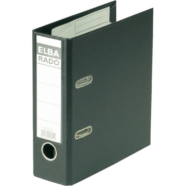 Ordner Elba Rado Plast A5 staand 75mm pvc zwart