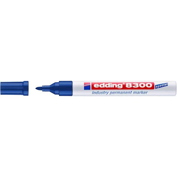 Edding 8300 industry permanent marker 4-8300003 Permanent marker Blauw Watervast: Ja