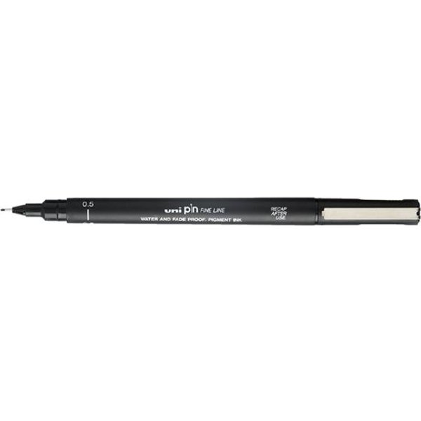 Fineliner Uni-ball Pin 0.5mm zwart