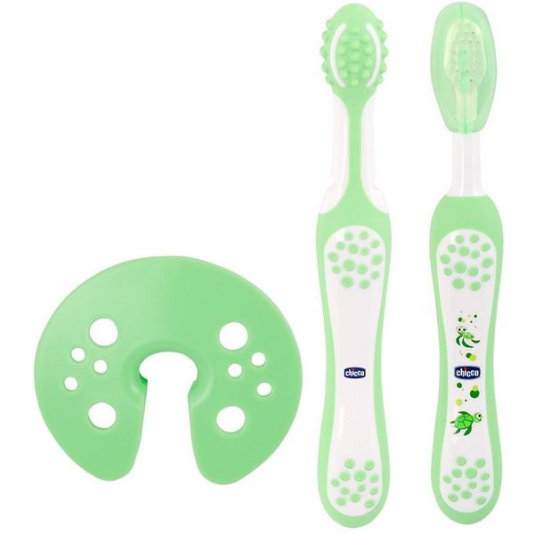 Chicco Evolutive Oral Care Set: Spazzolino Massaggiante E Spazzolino Per Denti Da Latte-image