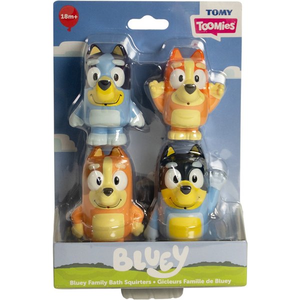 Bluey Family Bath Squirters Baby Bath Toy Set - Pack Of 4