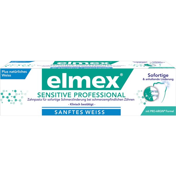 Elmex Sensitive Professional Sanftes Weiss, Zahncreme, 75 ml