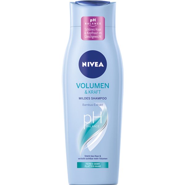 Nivea Volumen & Kraft Mildes Shampoo pH-Balance, für feines oder plattes Haar, 250ml