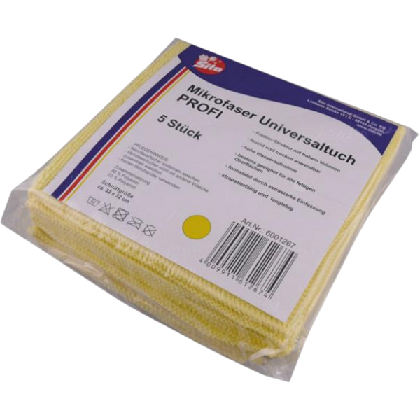 Profi Power Microfasertuch Universal Profi Gelb, ca. 32 x 32 cm, 5 Stück