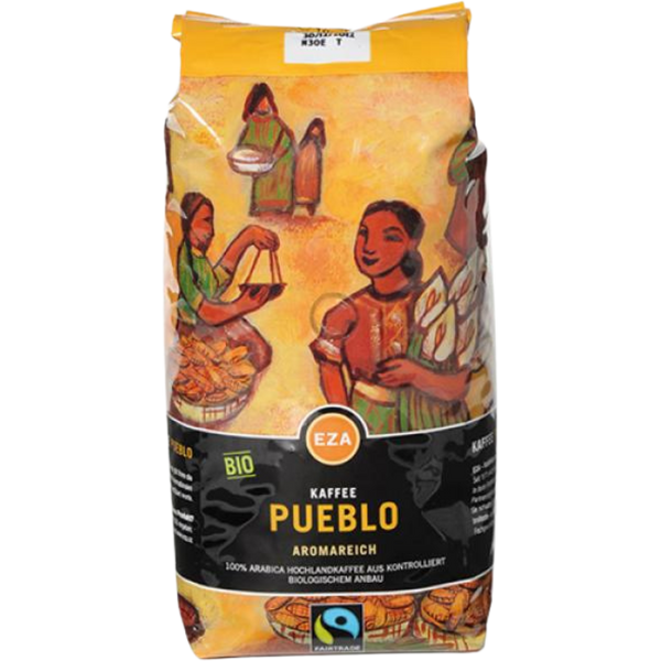 Eza Fairtrade Pueblo Aromareich, Bio-Kaffee, Ganze Bohne, 1Kg-image