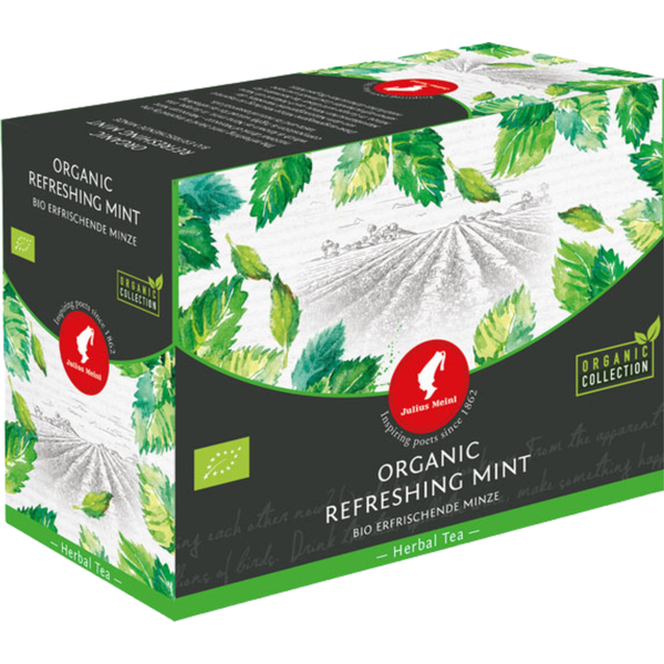 Julius Meinl Tee Erfrischende Minze BIO, Kräutertee, Big Bag, 20 Teebeutel, 40g