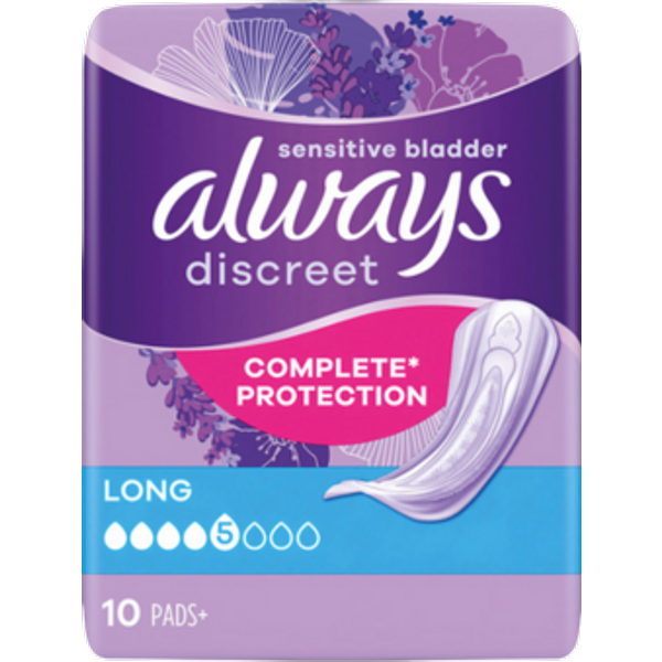 Always discreet Inkontinenz Long 5 Einlagen, mittlere Blasenschwäche, 10 Stück