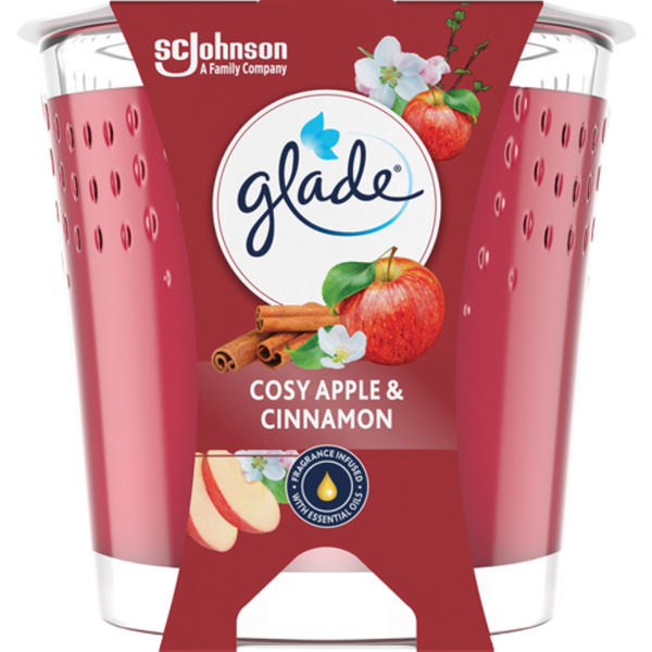 Glade Duftkerze Cosy Apple & Cinnamon, im Glas, 112g