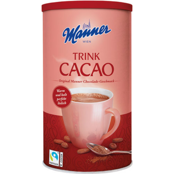 Manner Trink Cacao Fairtrade, 450 Gramm Dose
