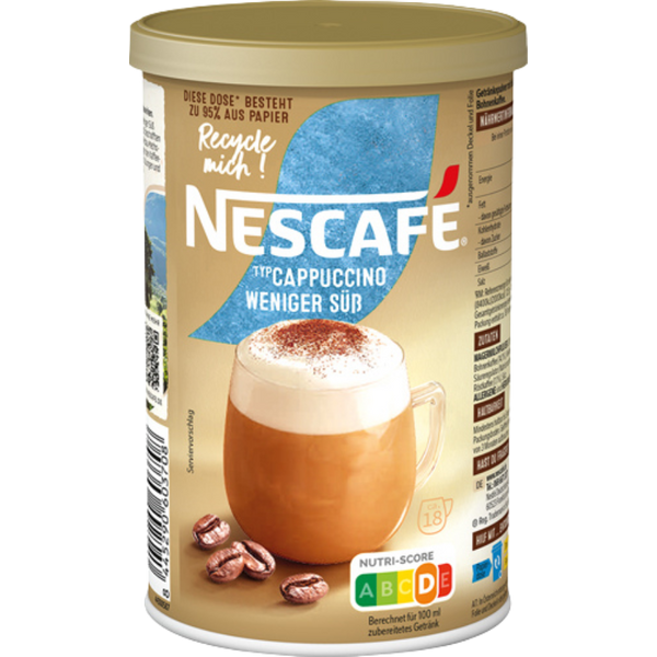 Nescafé Gold Cappuccino Weniger süss, Löskaffee, ca. 18 Portionen, 220g