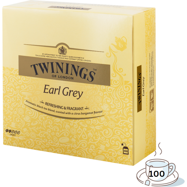 Twinings Earl Grey, Schwarztee, 100 Teebeutel im Kuvert, 200g