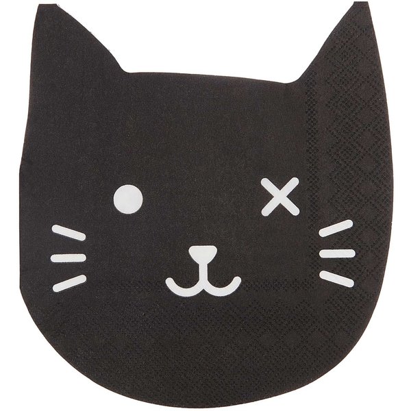 Servietten Katze Schwarz 33X33Cm 20 StüCk-image