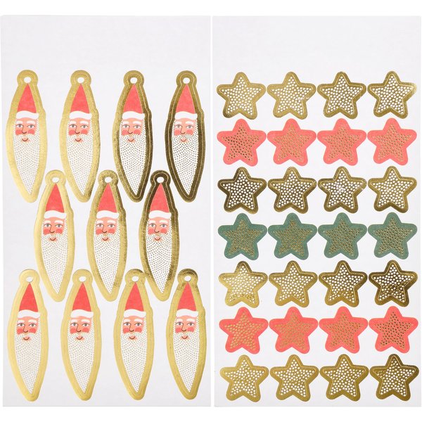 Rico Design Paper Poetry Papiersticker Advent WeihnachtsmäNner/Sterne 4 BöGen-image