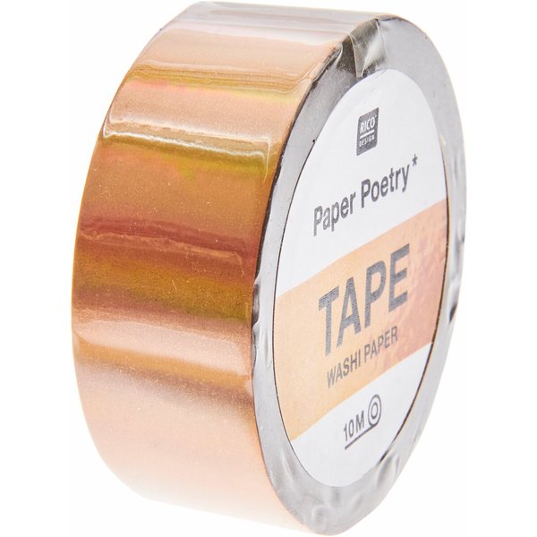 Rico Design Paper Poetry Holographic Tape Gold Irisierend 19Mm 10M-image