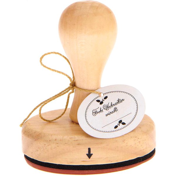 Rico Design Stempel Frohe Weihnachten 5X7Cm Oval-image