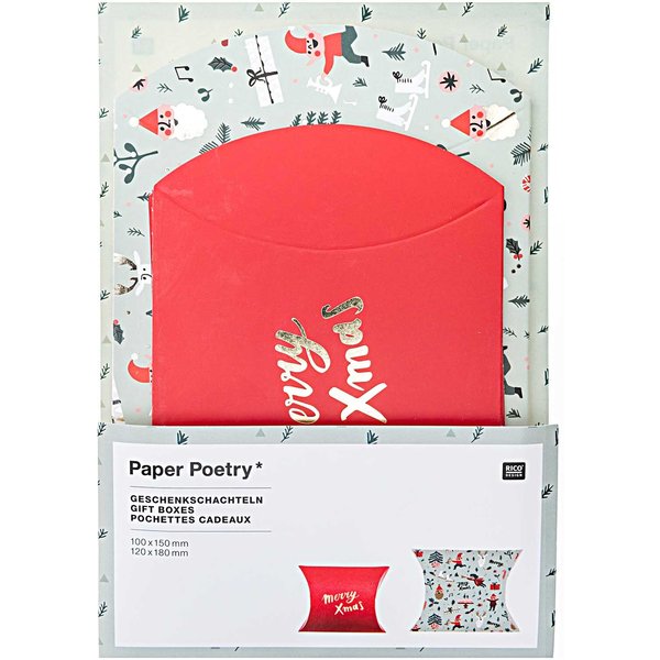 Rico Design Paper Poetry Geschenkschachteln Jolly Christmas Classic 6 StüCk-image