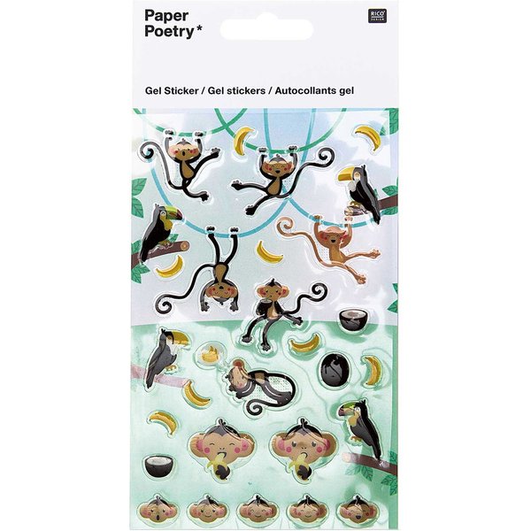 Paper Poetry Gelsticker Affen-image