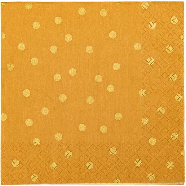 Servietten Punkte Senf 33X33Cm 20 StüCk-image
